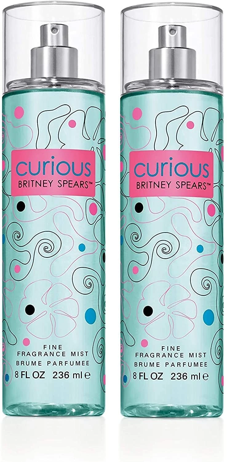 Britney Spears Curious Ladies Womens Fine Fragrance Mist Body Spray 236ml 2 Pack