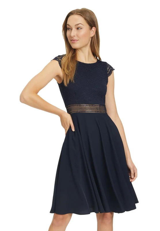 Vera Mont Women's 8631/4514 Dress, Midnight Blue, 14