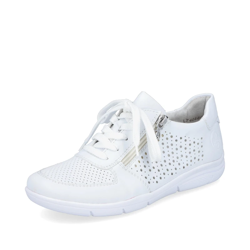 Rieker Women's L7405 Lace-Up Shoes, White, 7.5 UK
