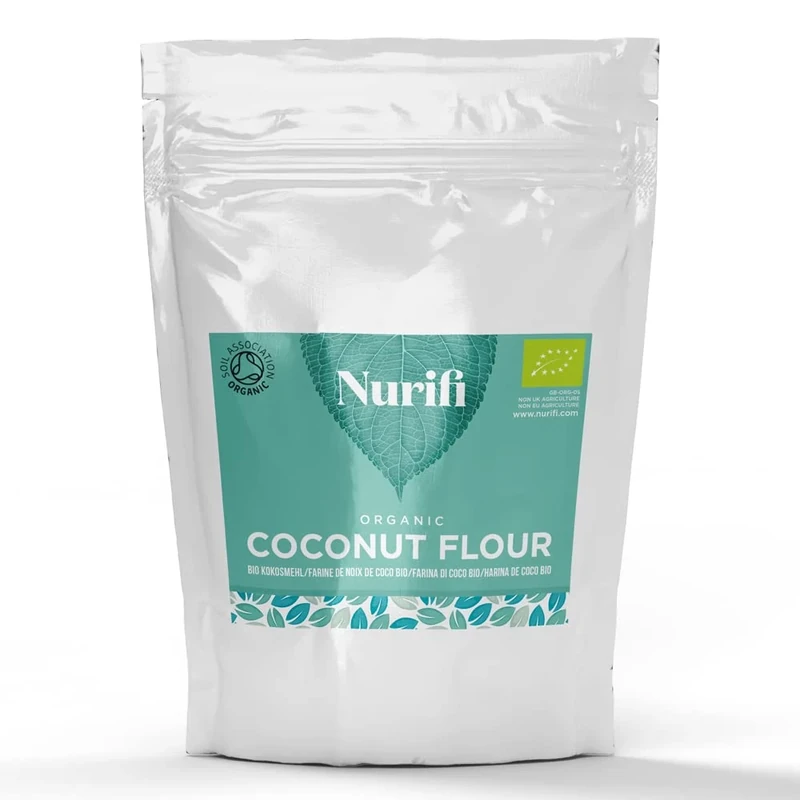 1KG Organic Coconut Flour - By Nurifi - Vegan, Gluten Free, Soil Association Certified