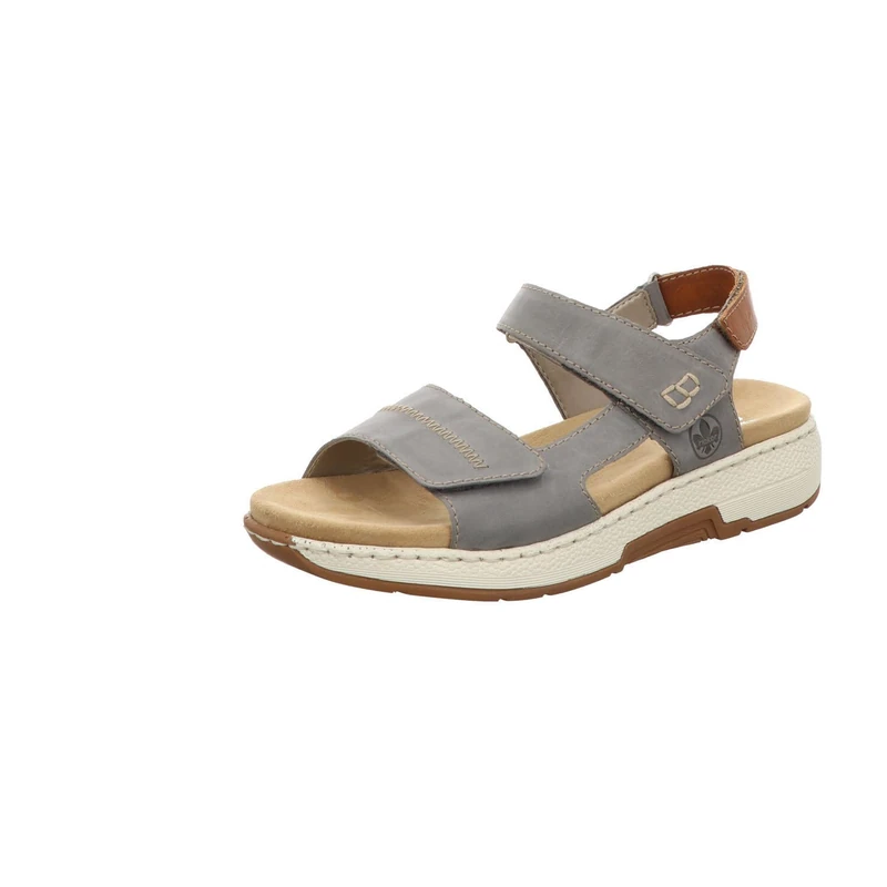 Rieker Women's V8164 Sandals, blue, 6.5 UK