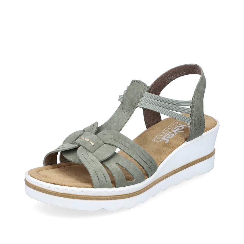 Rieker Women's Sandals 67459, Women's Sandals, Green 52, 7.5 UK