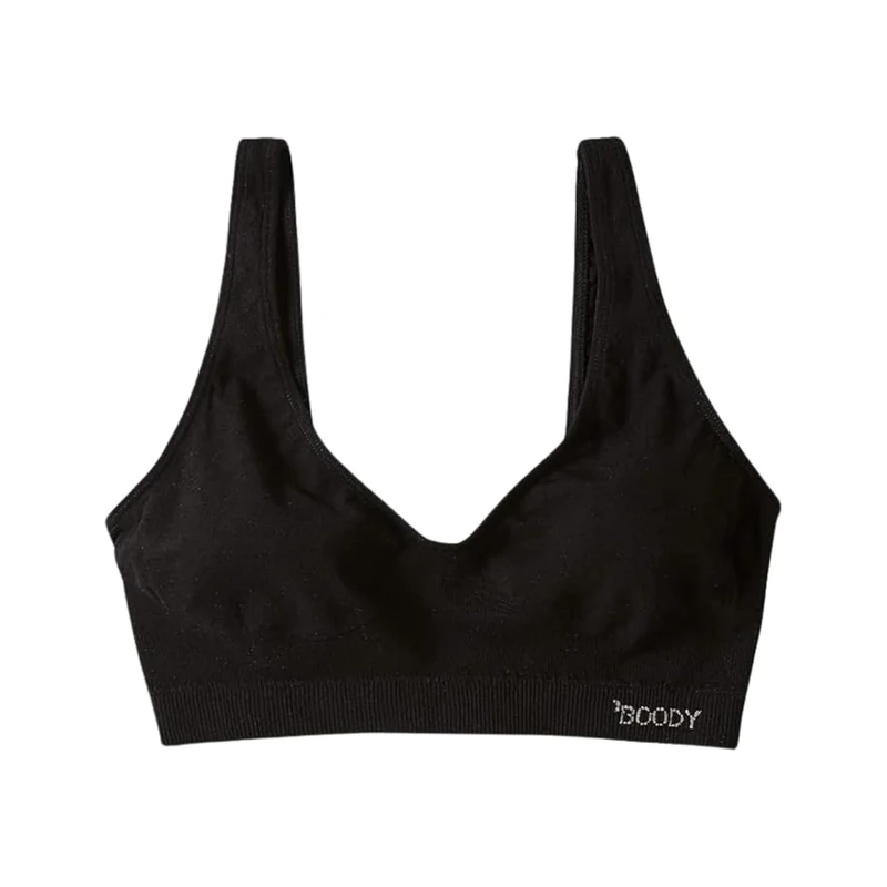 Boody | Women's Padded Shaper Bra | Organic Bamboo Underwear | Seamless Bra | Black | Medium | 2 Pack