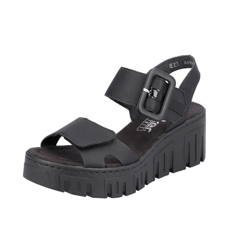 Rieker Women's 68050 Sandals, Black 00, 5 UK