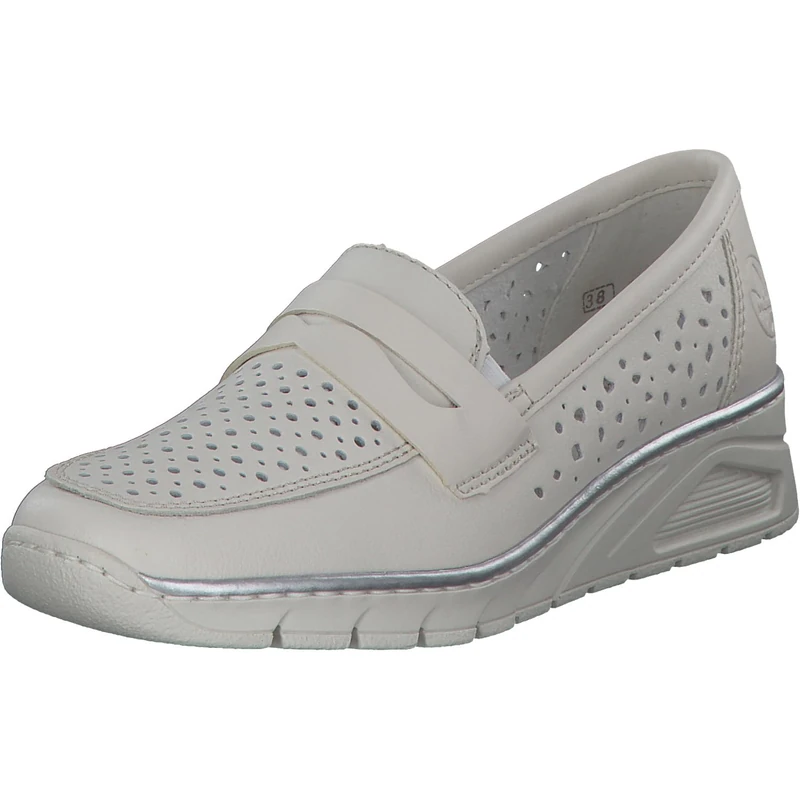 Rieker Women's N3356 Slippers, White, 40 EU