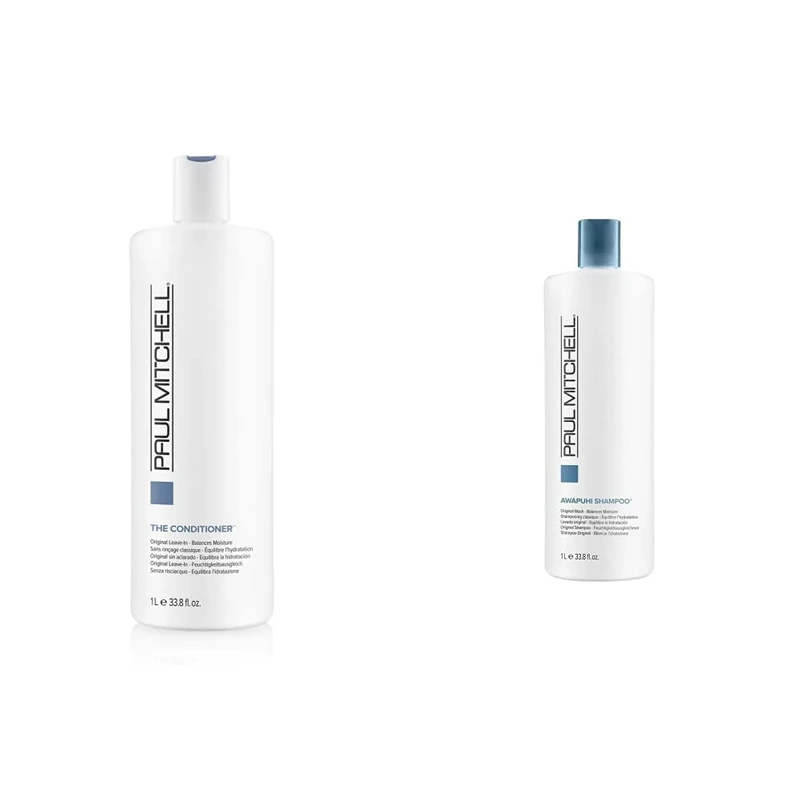 Paul Mitchell Original The Conditioner, 33.8 Fl Oz,1L & Awapuhi Shampoo, 1 L