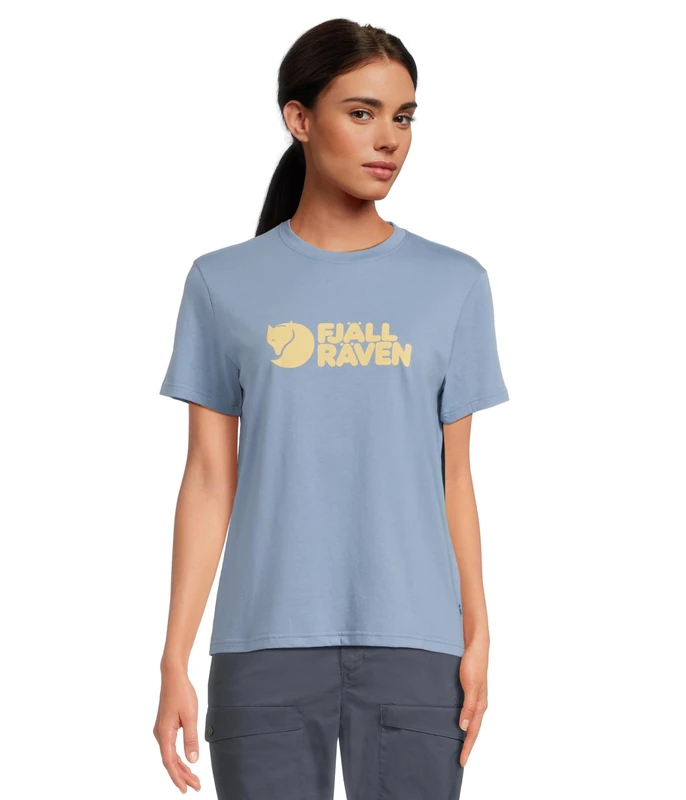 Fjallraven 87146-543 Fjällräven Logo Tee W/Fjällräven Logo Tee W T-Shirt Women's Dawn Blue Size M