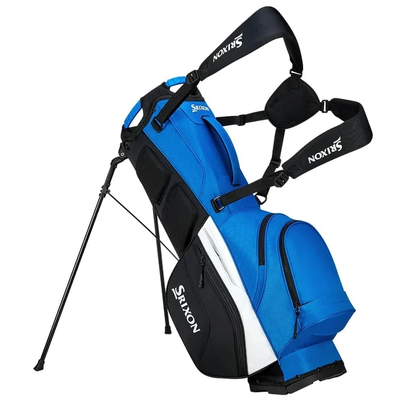 Srixon Premium Stand Golf Bag - 6 Club Divider - Zipper Pockets including Velour-lined Valuable & Water-Resistant & Insulated Pockets - Pen Holder & Cart Lock Bottom Base