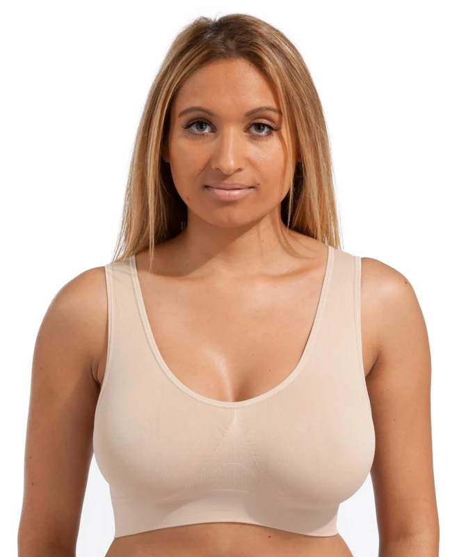 Marielle 4 Pack Comfort Bras Double Layer Material Ultimate Women Seamless Bralettes Sizes S-5XL