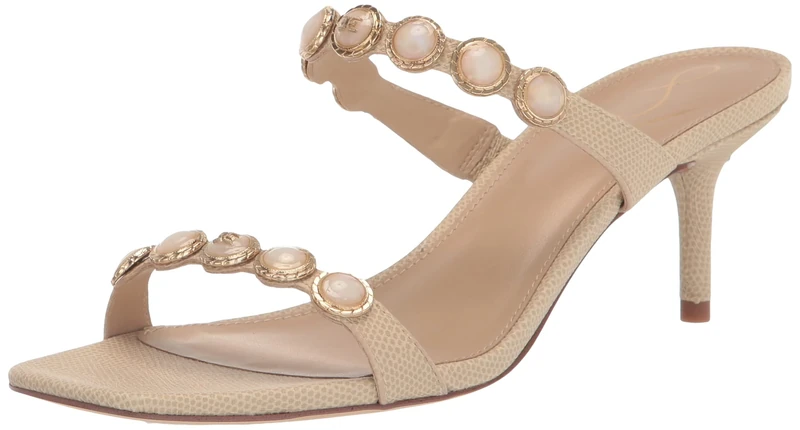Sam Edelman Women's Palma Heeled Sandal, Banana Cream, 6.5 UK