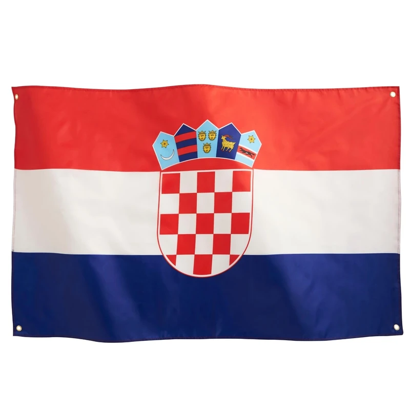 Runesol Croatia National Flag 3x5, 91x152cm, Zastava Hrvatske 4 Grommets, Brass Eyelet in Every Corner, Croatian Banner, Premium Flags, Waterproof, Inside, Outside, Epiphany