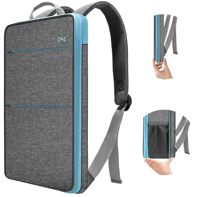ZINZ Slim & Expandable Laptop Backpack Water Resistant Backpack Travel Backpack Compatible with MacBook Air/Pro 13-14 inch XPS 13 Surface 13.5" and Most 13-14 inch NoteBooks,G01BL01