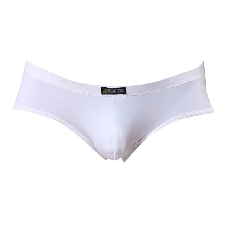 Drelaar Men's Smooth Comfort Underwear Briefs Sexy Pouch Underpants Swimwear Medium White