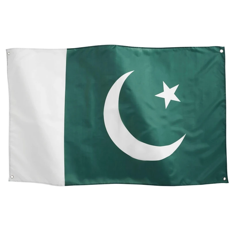 Runesol Pakistan National Flag 3x5, 91x152cm, Parcham-e Sitārah o Hilāl, 4 Grommets, Brass Eyelet in Every Corner, Pakistani Banner, Premium Flags, Waterproof, Inside, Outside, Workers Day