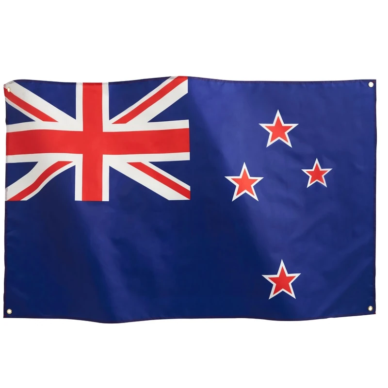 Runesol New Zealand National Flag 3x5, 91x152cm, Brass Eyelet in Every Corner, Wellington Anniversary Day, Waitangi Day, New Zealander Ensign Banner, Rugby All Blacks, Premium Flags, Inside, Outside