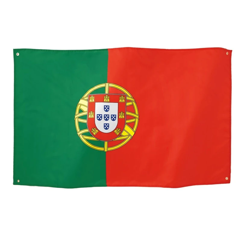 Runesol Portugal National Flag 3x5, 91x152cm, Bandeira de Portugal 4 Grommets, Brass Eyelet in Every Corner, Portuguese Banner, Football Flag, Premium Flags, Waterproof Inside, Outside