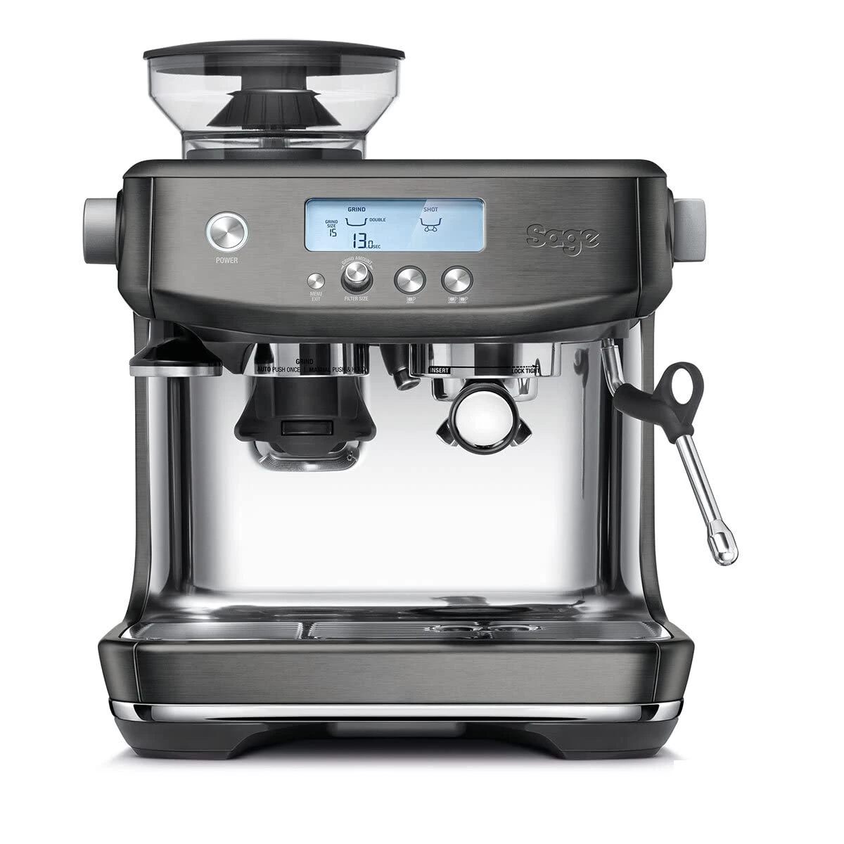 Sage SES878BST4GUK1 Stainless Steel The Barista Pro Bean to Cup Coffee Machine, 406mm x 354mm x 406mm, Black Stainless Steel