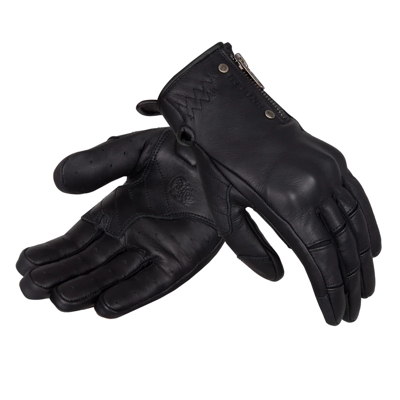 BROGER Florida Lady Leather Motorcycle Gloves for Women Dyneema Fibre Ankle Protectors Perforation Touchscreen Friendly - Image 1
