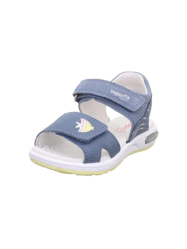 Superfit Emily Sandal, Blue Yellow 8000, 8.5 UK Child