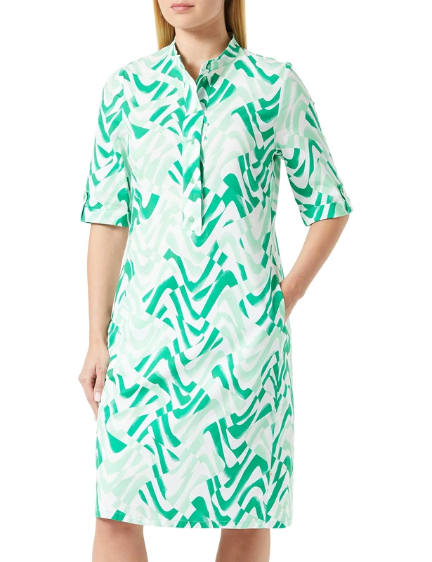 Robe Légère Women's 6438/4062 Dress, Cream/Green, 8