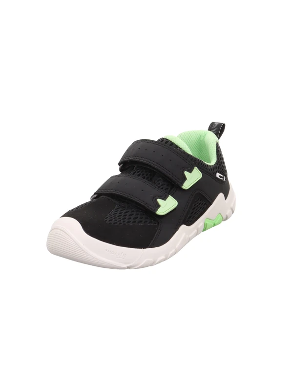 Superfit Trace 1-006031 Boys' Trainers, Black Light Green 0000, 1.5 UK