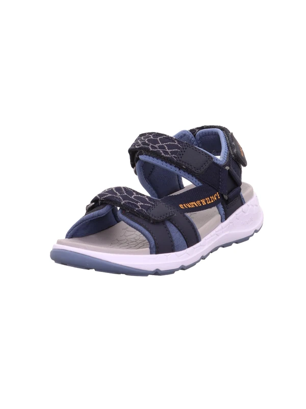 Superfit Criss Cross Sandals, Blue/Orange 8010, 32 EU, Blue/orange 8010, 13 UK