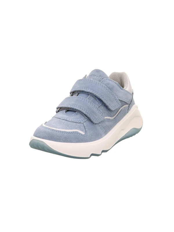 Superfit Mädchen Melody Sneaker, Blau/Silber 8010