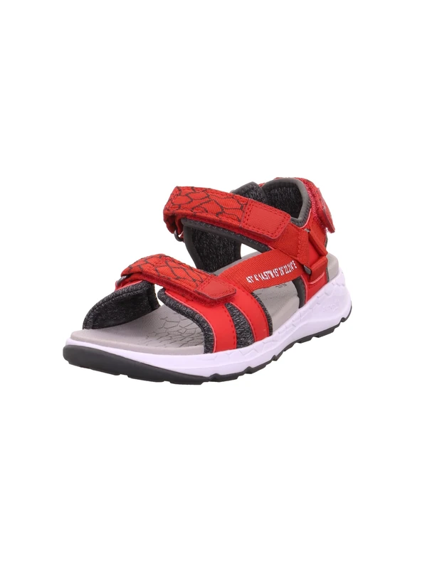 Superfit Girls' Criss Cross Sandals 1-000580 Sandals, Red Grey 5000, 34 EU