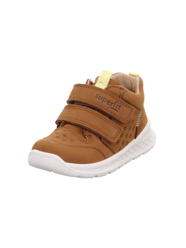 Superfit Boys Breeze Sneaker, Braun/Gelb 3020