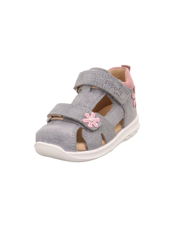 Superfit Boys Girls Bumblebee Sandals, Light Grey/Pink 2500, 19 EU, Light grey pink 2500, 2.5 UK Child