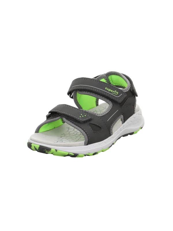 Superfit Criss Cross Sandal, Grey Light Green 2010, 9.5 UK Child
