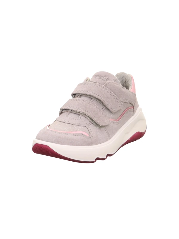 Superfit Mädchen Melody Sneaker, Hellgrau/ROSA 2500