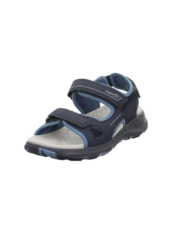 Superfit Criss Cross Sandal, Blue Light Grey 8010, 9.5 UK Child