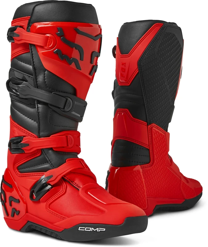 Fox Racing Comp Boot Fluo Red, 13 UK