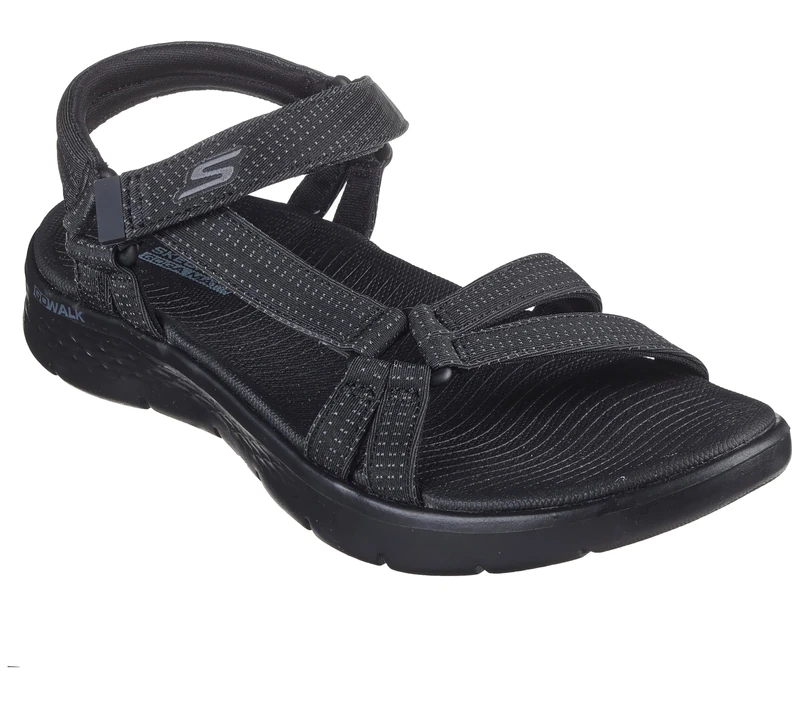 Skechers Women's Go Walk Flex Sublime Sandals - Black Textile