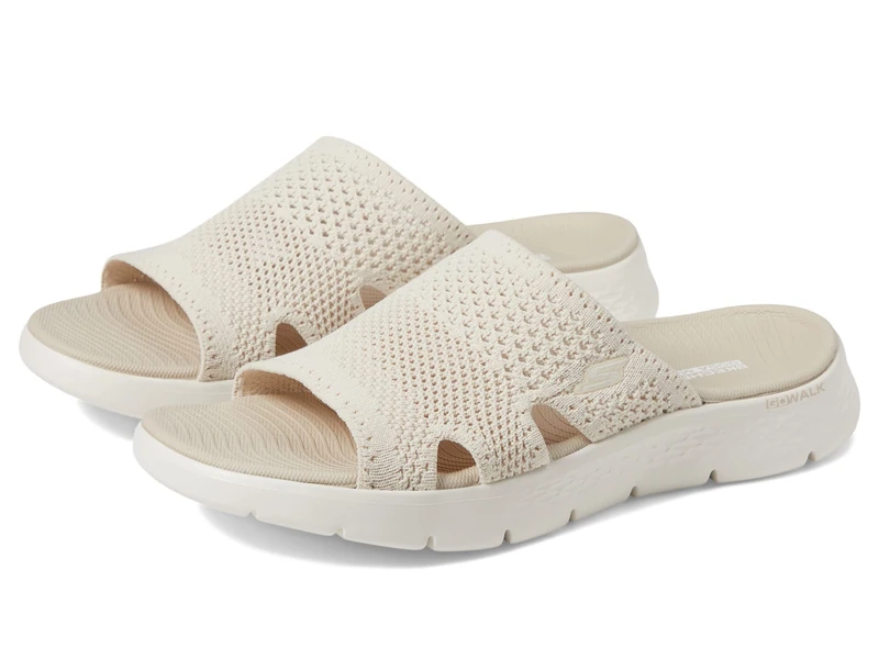 Skechers Women's GO Walk Flex Sandal ELATION, Natural Textile, 3 UK