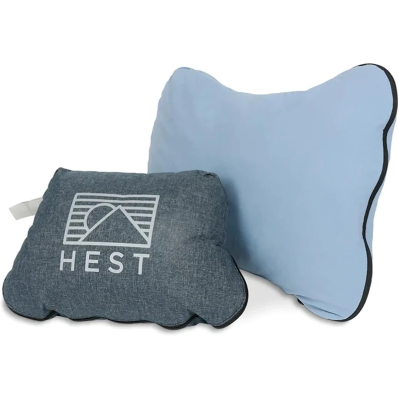 HEST Camp Pillow - Temperature Resilient Memory Foam, Compact Travel Pillow, 15" L x 22" W