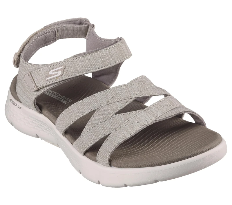 Skechers Women's GO Walk Flex Sandal Sublime, Taupe Textile, 9 UK