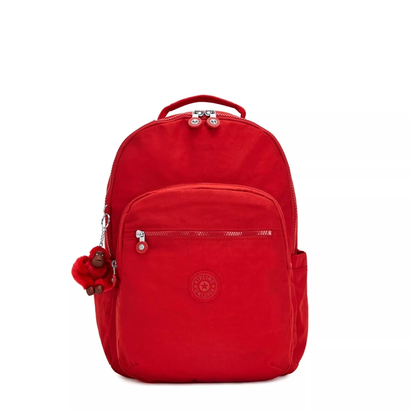 Kipling Women's Seoul L Solid Laptop Backpack, Cherry Tonal2, 12.75" L x 17.25" H x 9" D