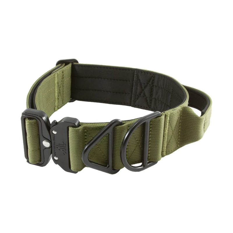 Tacticollar 2 inch Tactical Dog Collar with Handle - Olive Green