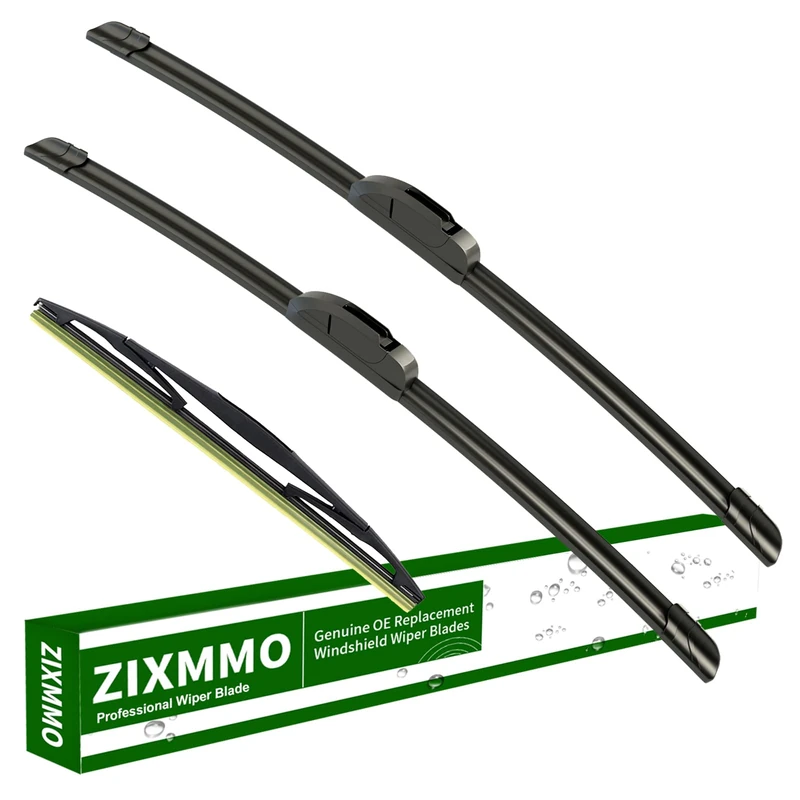 ZIXMMO 26"+24" windshield wiper blades with 14" Rear Wiper Blades Set Replacement for Honda Pilot 2016 2017 2018 2019 2020 2021 2022 -Original Factory Quality，Easy DIY Install (Set of 3)