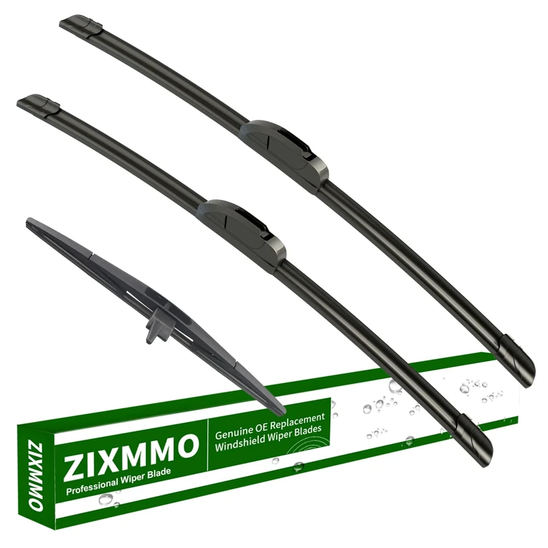 ZIXMMO 22"+21" windshield wiper blades with 14" Rear Wiper Blades Set Replacement for Honda Pilot 2009 2010 2011 2012 2013 2014 2015 -Original Factory Quality，Easy DIY Install (Set of 3)