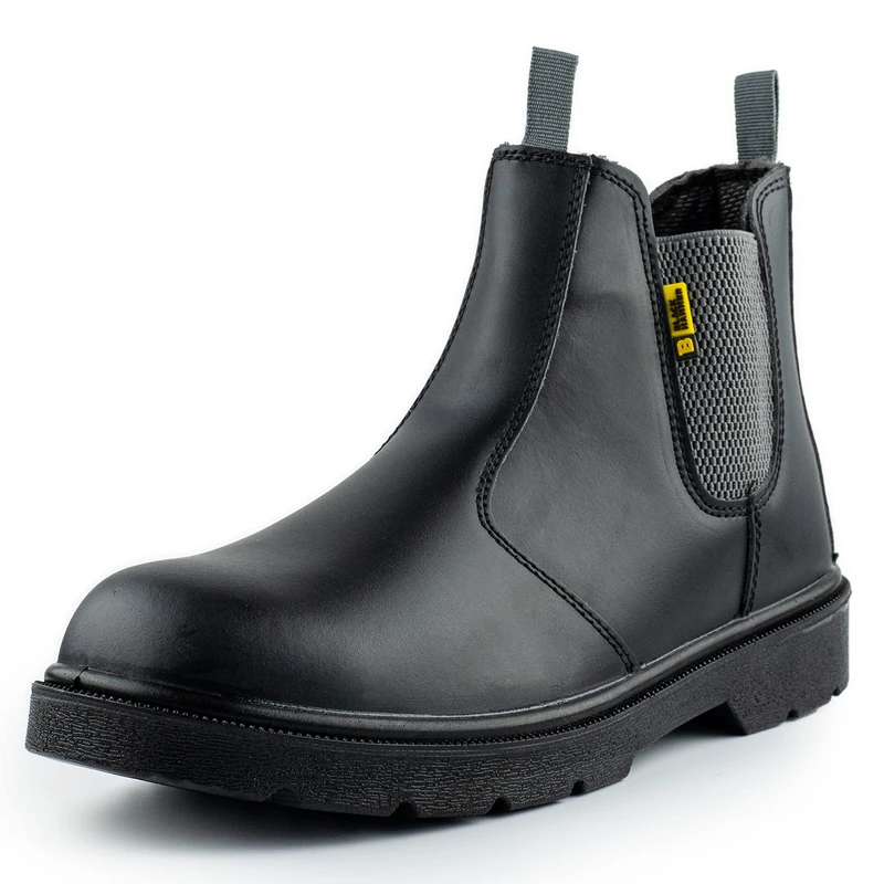 Black Hammer 1600 Men's S3 SRC Chelsea Steel Toe Safety Boots, 5 UK