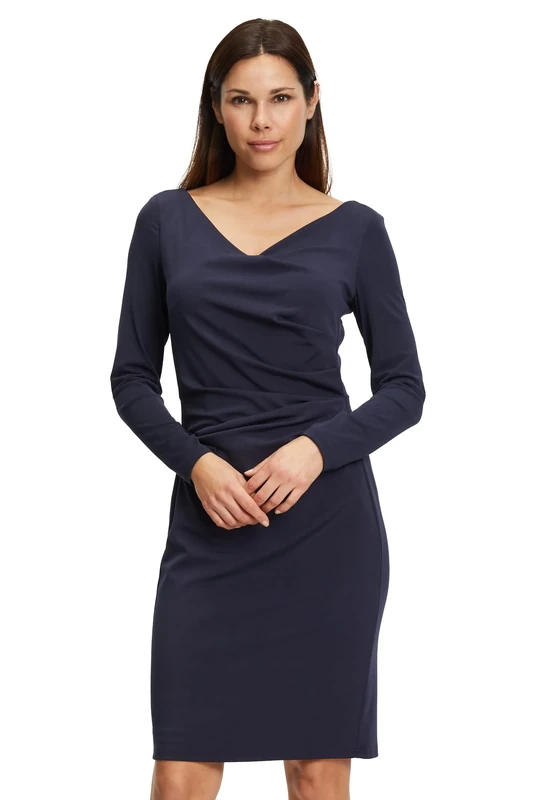 Vera Mont Women's 0235/4835 Dress, Blue, 46