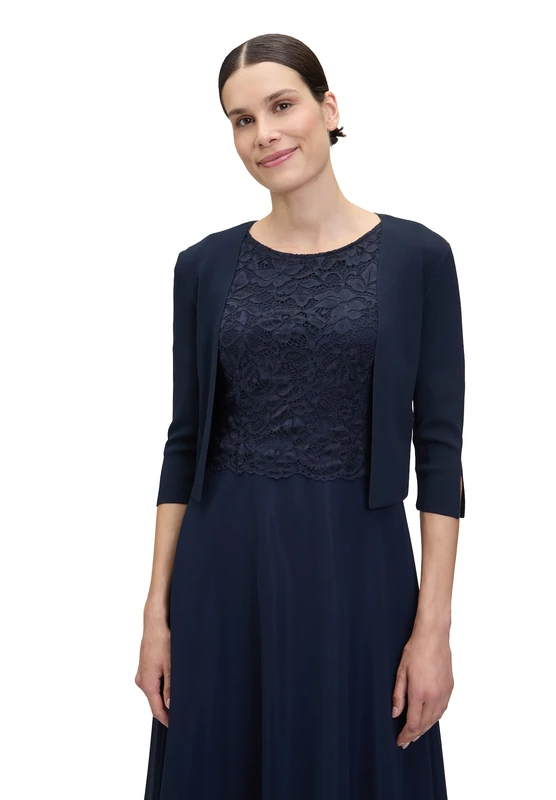 Vera Mont Women's Long Sleeve Knitted Bolero, Blue, L - Image 1