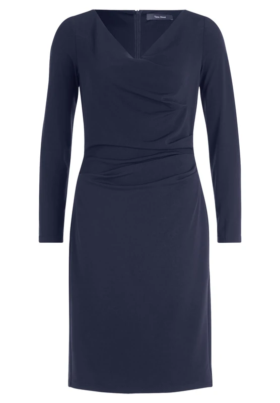 Vera Mont Women's V-Neck Cocktail Dress, Blue, 24
