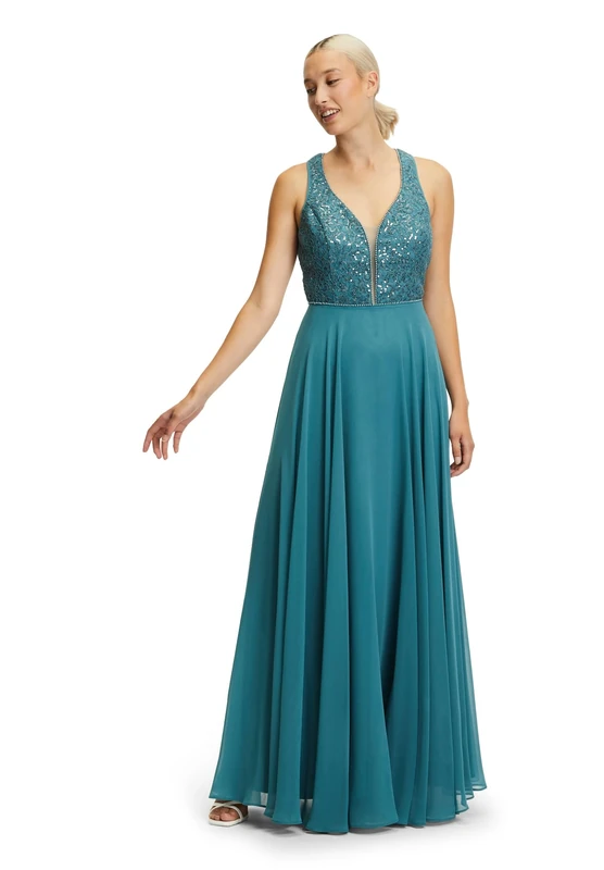 Vera Mont Vera Mont Women's 0257/4825 Dress, Smoky Teal, 24