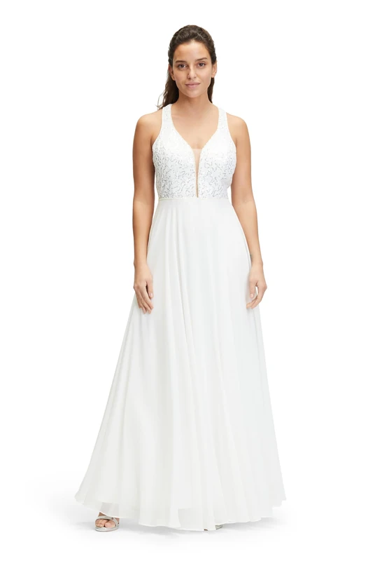 Vera Mont Vera Mont Women's 0257/4825 Dress, Off-White, 38, Off-White, 6 - Image 1