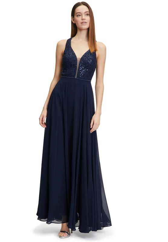 Vera Mont Vera Mont Women's 0257/4825 Dress, Night Sky, 44, Night Sky, 18