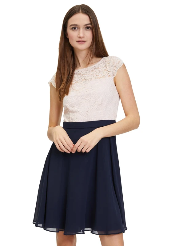 Vera Mont Women's 0255/4825 Dress, Patch Blue/Rose, 18